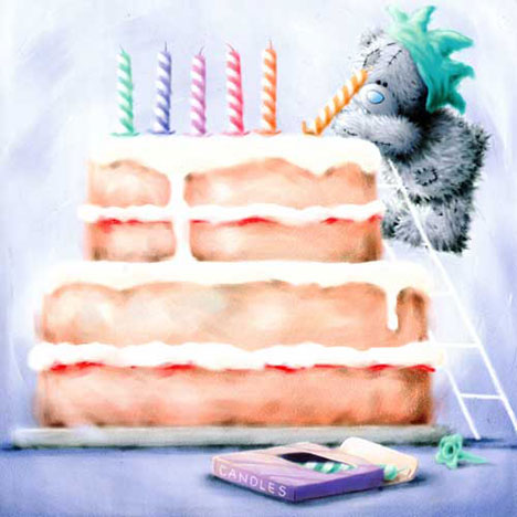 Bear with Big Birthday Cake Me to You Bear Card £1.11